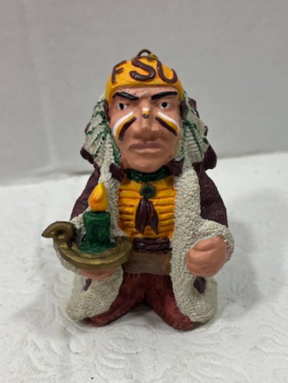 VTG Florida State University Seminoles Mascot Christmas Hanging Ornament 3.5"